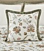 Color:Harvest - Image 3 - Athena Jacobean Embroidered Floral Square Decorative Throw Pillow