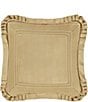 Color:Gold - Image 1 - Aurelia Mitered Framed 20 inch Square Decorative Pillow