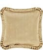 Color:Gold - Image 2 - Aurelia Mitered Framed 20 inch Square Decorative Pillow