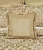 Color:Gold - Image 3 - Aurelia Mitered Framed 20 inch Square Decorative Pillow