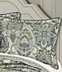 Color:Spa - Image 3 - Avellino Chenille Medallion Oversized Comforter Set