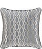 Color:Sterling - Image 2 - Barocco 20 inch Reversible Square Throw Decorative Pillow