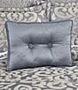 Color:Sterling - Image 3 - Barocco Two Button-Tufted Boudoir Pillow
