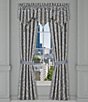 J. Queen New York Barocco Scroll Damask Window Treatment, Color:Sterling - Image 1