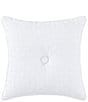 J. Queen New York Bayside Button-Tufted Framed Square Decorative Throw Pillow, Color:Blue - Image 2