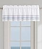 J. Queen New York Bayside Embossed Nautical Stripe Window Treatment, Color:White/Blue - Image 4