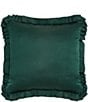 Color:Forest Green - Image 2 - Bellini Large Scale Damask Square Pillow