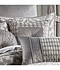 Color:Silver - Image 2 - Belvedere 18#double; Embellished Square Decorative Pillow