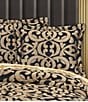 J. Queen New York Biagio Interlocking Woven Damask Comforter Set, Color:Navy - Image 2