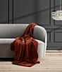 J. Queen New York Birmingham Plush and Cozy Throw, Color:Rust - Image 2