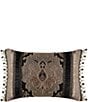Color:Black - Image 1 - Bradshaw Beaded Velvet Boudoir Pillow