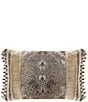J. Queen New York Bradshaw Fringed Tassels Boudoir Pillow, Color:Natural - Image 1