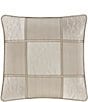 J. Queen New York Brando Highlighted Block Design Square Pillow, Color:Flax - Image 1