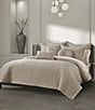 J. Queen New York Brilliance Button-Tufted Pleated Detail Satin Round Pillow, Color:Pebble - Image 3