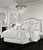 Color:Platinum - Image 1 - Brunello Bedding Collection Woven Damask Comforter Set