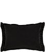 Color:Black/Gold - Image 2 - Brunello Engineered Jacquard Bands Boudoir Pillow