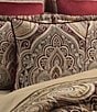 J. Queen New York Calistoga Reversible Square Decorative Throw Pillow, Color:Crimson - Image 3