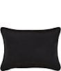 Color:Black/Gold - Image 2 - Calvari Geometric Polished Striped Reversible Boudoir Pillow