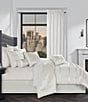 J. Queen New York Calvari Streamlined Engineering Comforter Set, Color:Platinum - Image 1