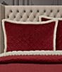 J. Queen New York Casey Quilted Sherpa Quilt Mini Set, Color:Crimson - Image 2