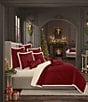 J. Queen New York Casey Sherpa Quilted Square Pillow, Color:Crimson - Image 3