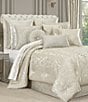 J. Queen New York Celine Button-Tufted Pleated Round Pillow, Color:Champagne - Image 3