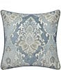 J. Queen New York Celtic Woven Damask Reversible Square Pillow, Color:Spa - Image 1