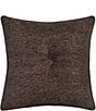 Color:Chocolate - Image 2 - Cerino Mitered Striped Button Tufted Reversible Square Pillow