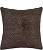 Color:Chocolate - Image 2 - Cerino Mitered Striped Button Tufted Reversible Square Pillow