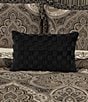 Color:Black - Image 2 - Cipriana Braided Textured Velvet Boudoir Pillow