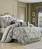 Color:French Blue - Image 1 - Crystal Palace Floral Jacquard Comforter Set