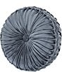 Color:French Blue - Image 1 - Crystal Palace Tufted Velvet Round Pillow