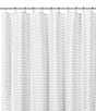 J. Queen New York Darby Tufted Striped Pattern Shower Curtain, Color:White - Image 3