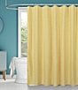 J. Queen New York Darby Tufted Striped Pattern Shower Curtain, Color:Yellow - Image 1
