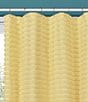 J. Queen New York Darby Tufted Striped Pattern Shower Curtain, Color:Yellow - Image 2