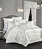 Color:White - Image 1 - Epic Woven Jacquard Print Comforter Set