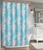 Color:Turquoise - Image 1 - Esme Floral Bouquet Printed Shower Curtain
