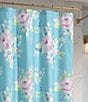 Color:Turquoise - Image 3 - Esme Floral Bouquet Printed Shower Curtain