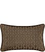J. Queen New York Evander Woven Geometric Design Boudoir Embellished Decorative Throw Pillow - Image 1