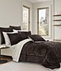 J. Queen New York Everett Diamond Quilted Reversible Comforter Mini Set, Color:Mocha - Image 1