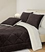 J. Queen New York Everett Diamond Quilted Reversible Comforter Mini Set, Color:Mocha - Image 2