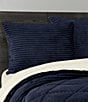 J. Queen New York Everett Diamond Quilted Reversible Comforter Mini Set, Color:Navy - Image 3
