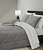 J. Queen New York Everett Diamond Quilted Reversible Comforter Mini Set, Color:Light Grey - Image 2