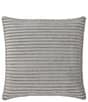 J. Queen New York Everett Ribbed Fleece Reversible Square Throw Pillow, Color:Light Grey - Image 1