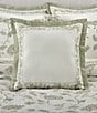 J. Queen New York Fairview Bordered with Embroidery Reversible Square Decorative Throw Pillow, Color:Sage - Image 3