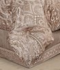 Color:Blush - Image 3 - Fiorello Grand-Scale Woven Damask Comforter Set