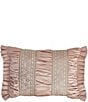 Color:Blush - Image 1 - Fiorello Ruched Pleated Boudoir Pillow