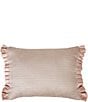 Color:Blush - Image 2 - Fiorello Ruched Pleated Boudoir Pillow