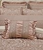 Color:Blush - Image 3 - Fiorello Ruched Pleated Boudoir Pillow