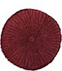 Color:Red - Image 1 - Garnet Tufted Round Decorative Pillow